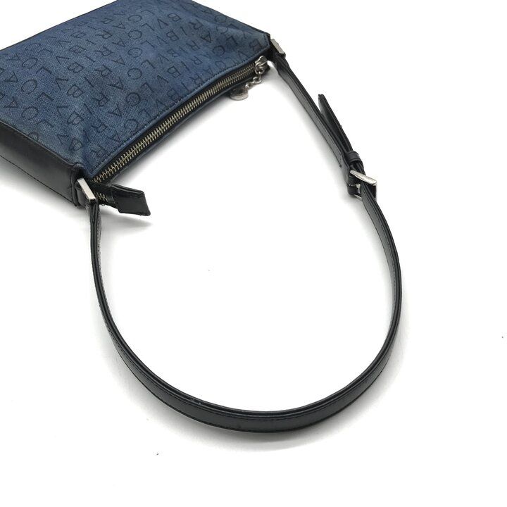 美品 BVLGARI ブルガリ ロゴマニア デニム ミニ ワンショルダー バッグ