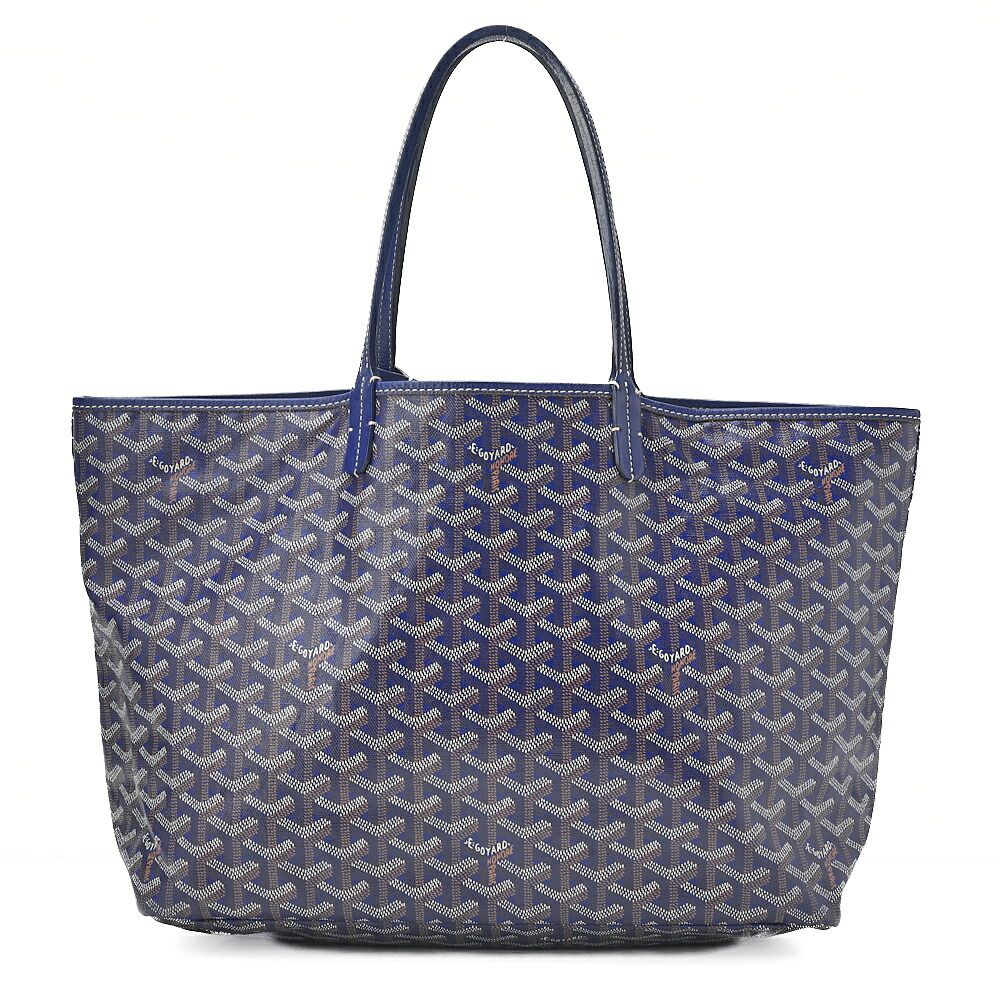 GOYARD【ゴヤール】サン・ルイPM　トートバッグ　コーティングキャンバス 　ネイビー（シルバー金具） レディース 【中古】【送料無料】 129,000円