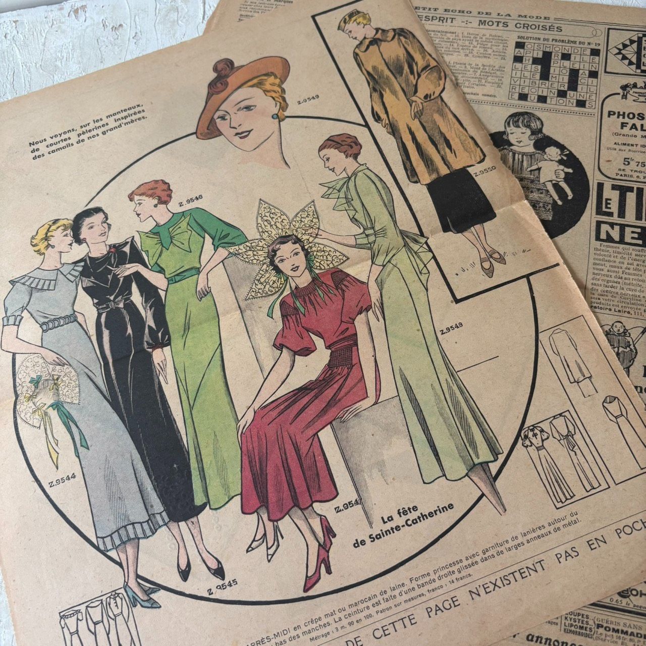 フランス アンティーク Le Petit Echo de la Mode 手芸雑誌 刺繍図案