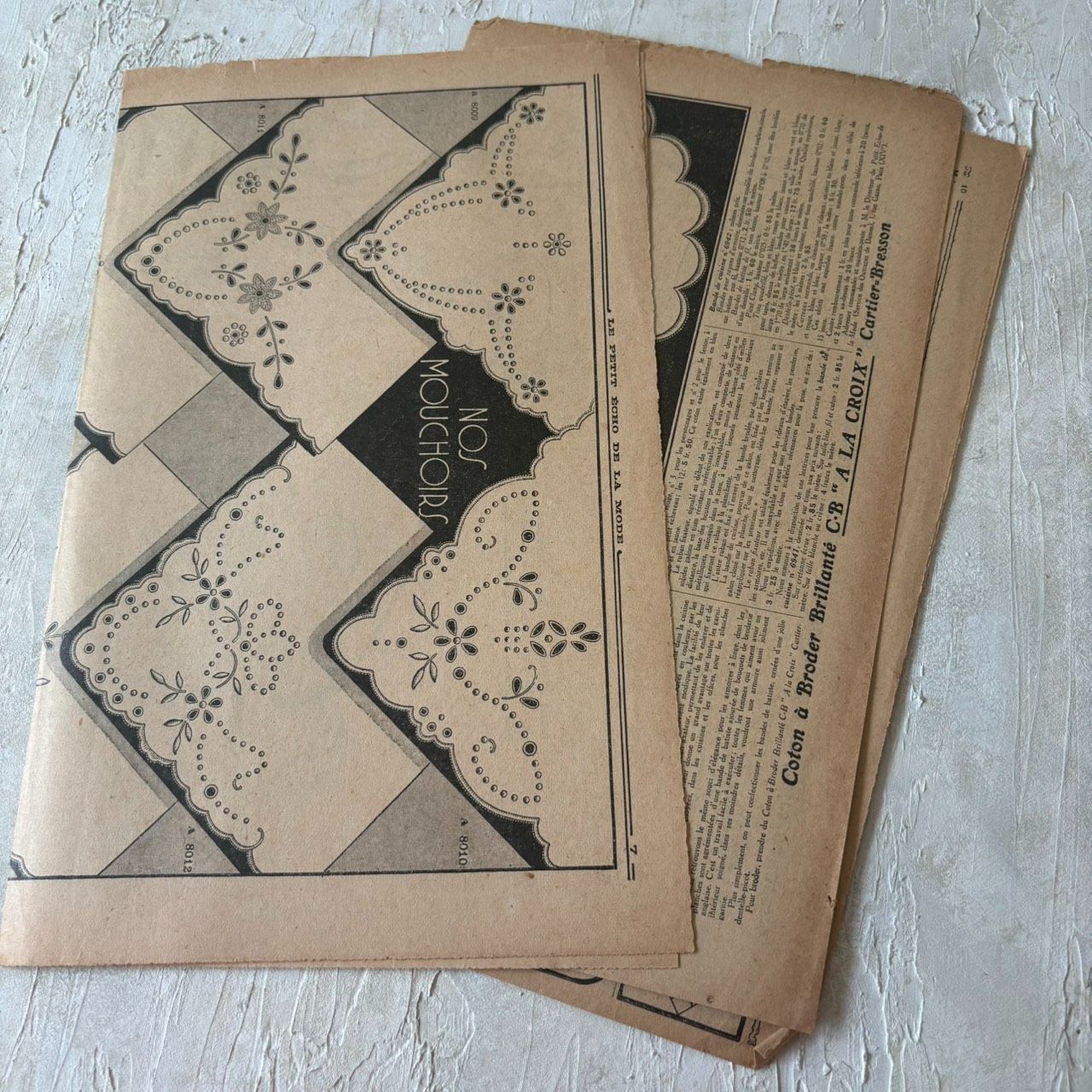 フランス アンティーク Le Petit Echo de la Mode 手芸雑誌 刺繍図案