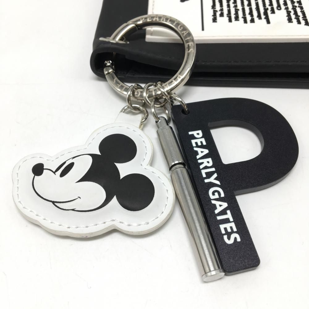 美品】パーリーゲイツ×Disney カードホルダー 黒 ミッキー ゴルフ