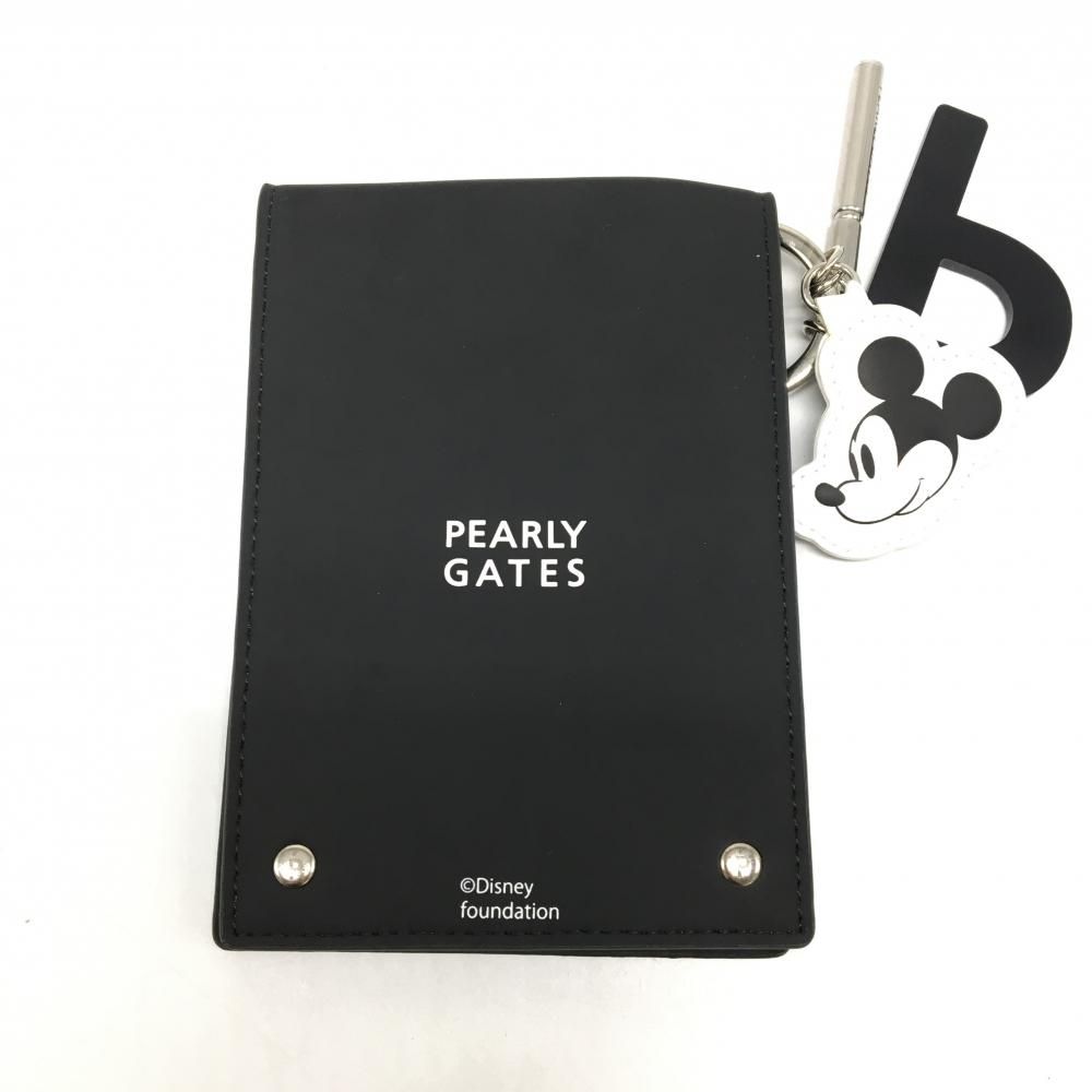 美品】パーリーゲイツ×Disney カードホルダー 黒 ミッキー ゴルフ