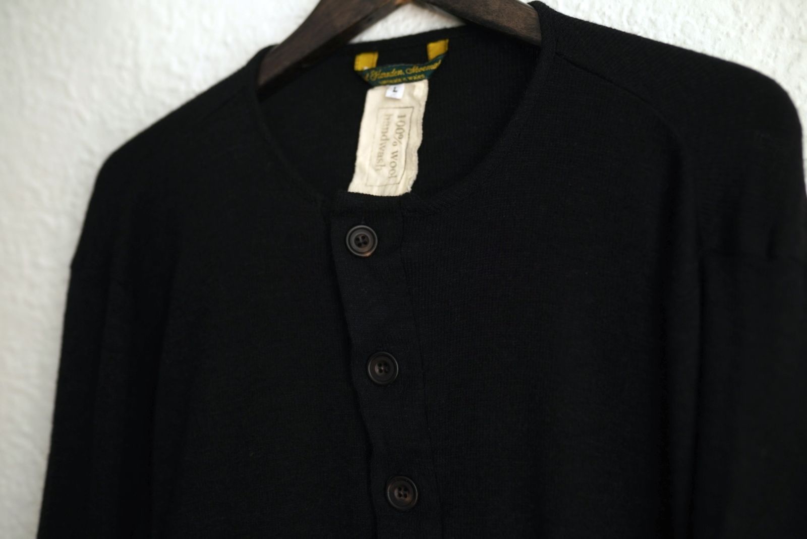 Mens Knit Slant ウールニットカーディガンセーター / Paul Harnden