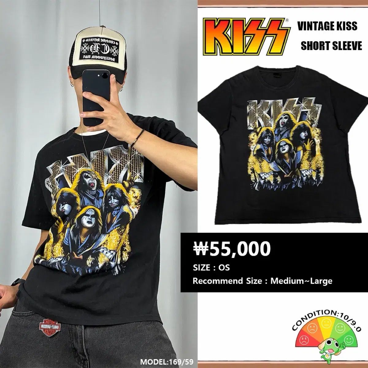 <キース KISS ロック プリンティング 半袖 Tシャツ> No 1819