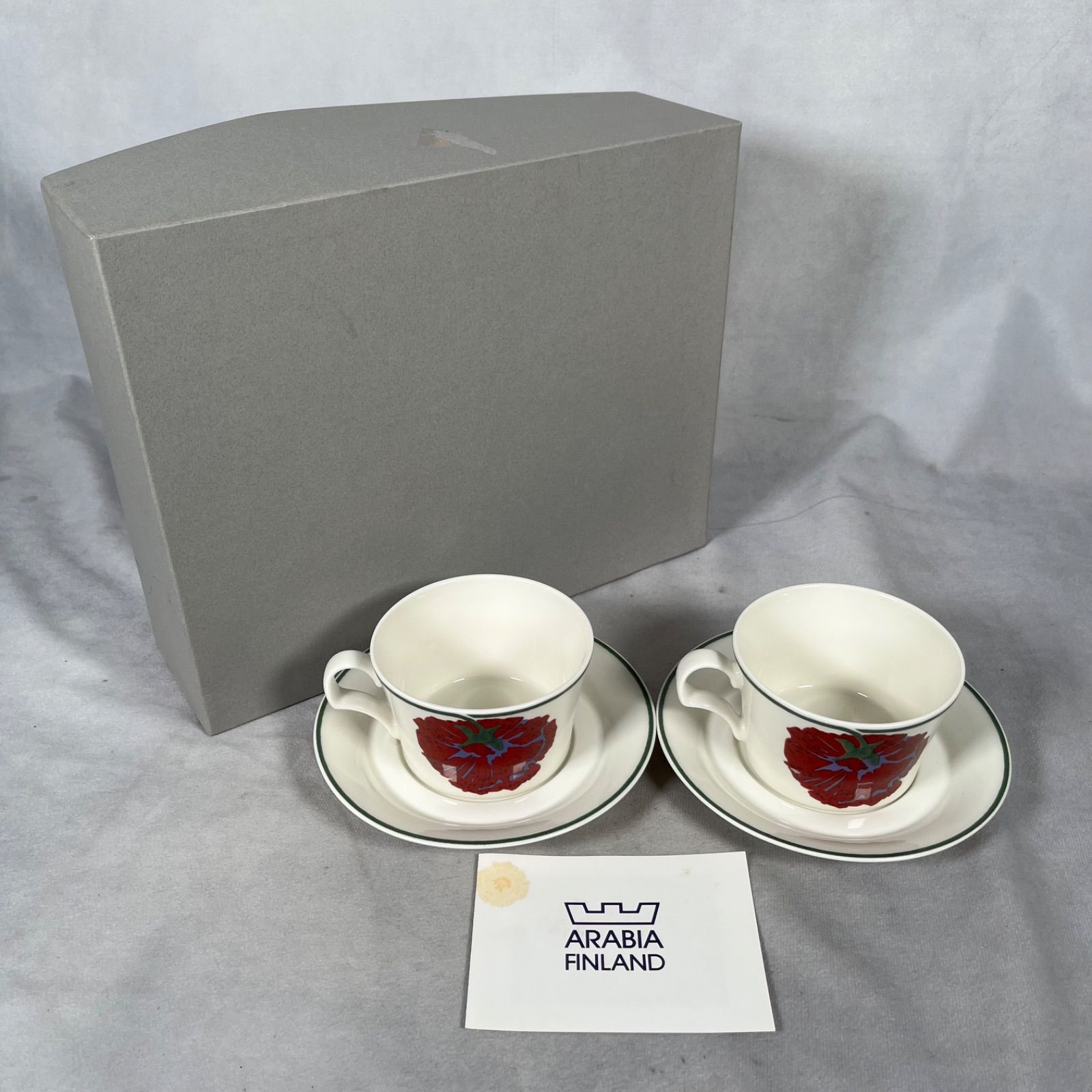 管2606-111】Arabia illusia カップ＆ソーサー 箱付き 食器 中古品 