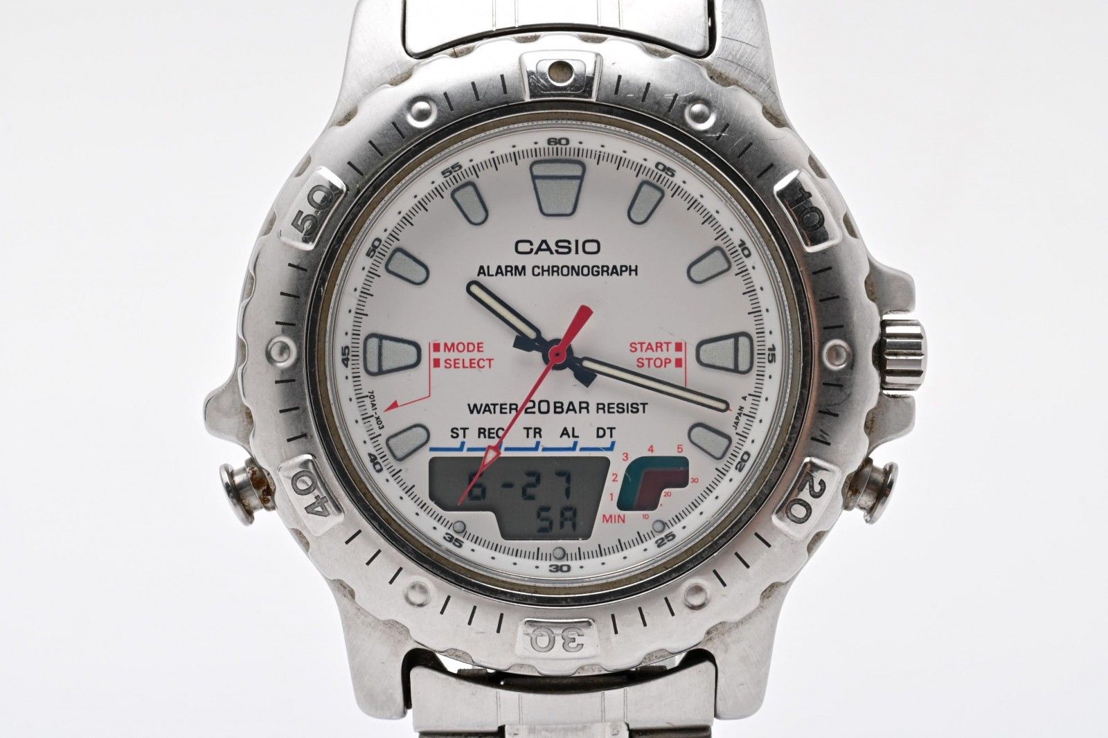 CASIO カシオ AD-724 アナデジ クロノグラフ クオーツ メンズ 腕時計 