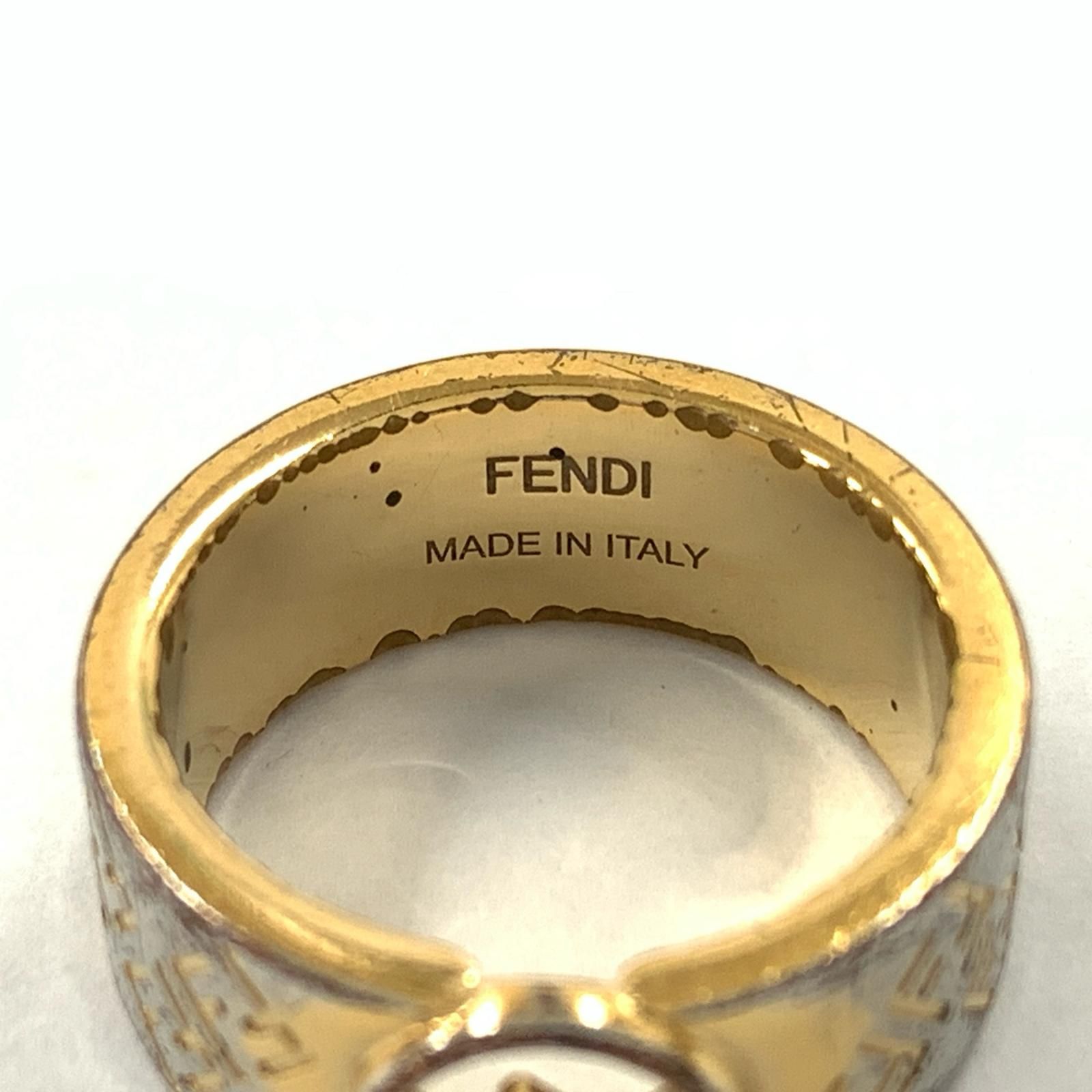 FENDI ダブルリング 指輪 ゴールド FENDI フェンディ FF ロゴ エフ イズ リング 指輪 M 8AG796 ゴールド