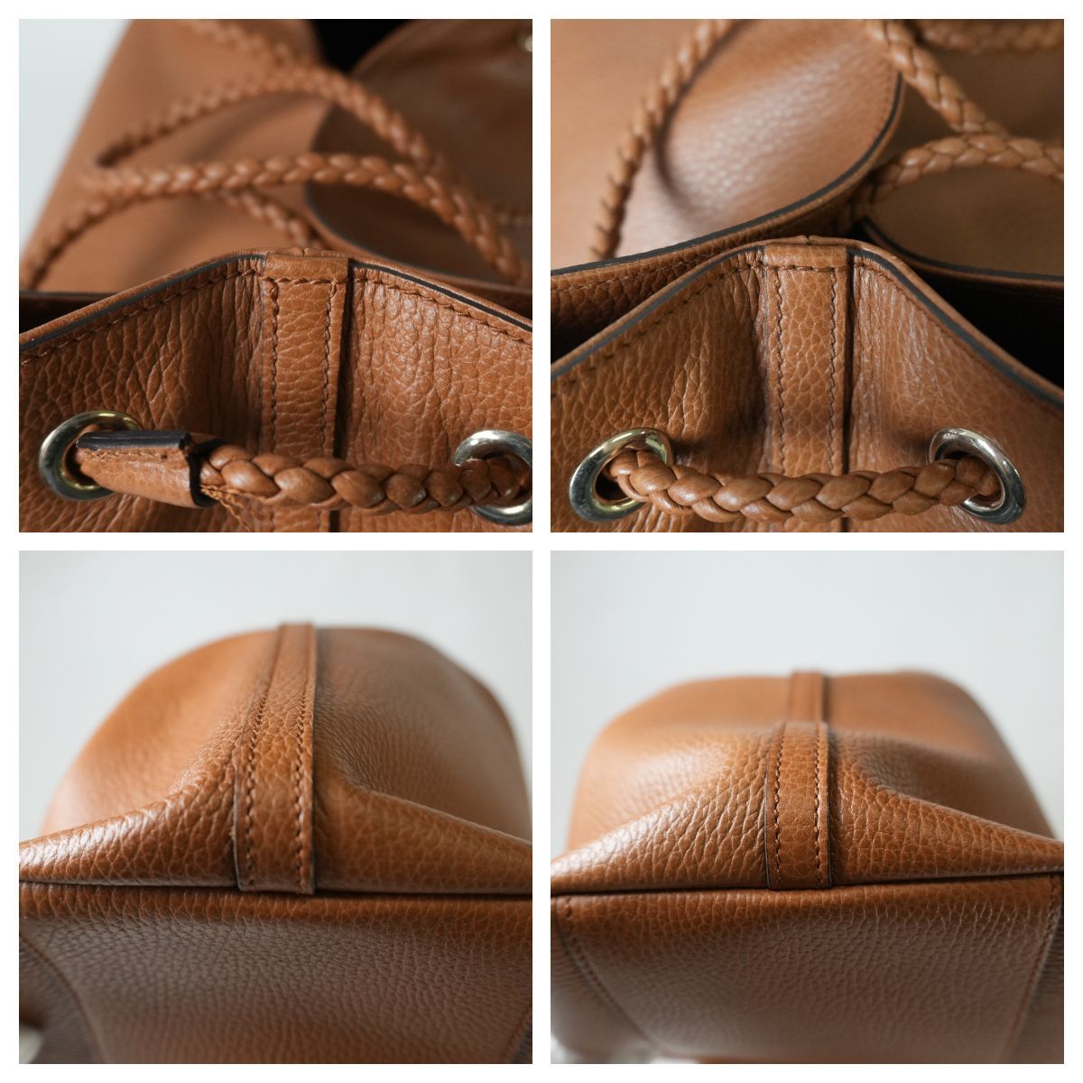 GUCCI グッチ レザー トートバッグ ブラウン 380118 - メルカリ