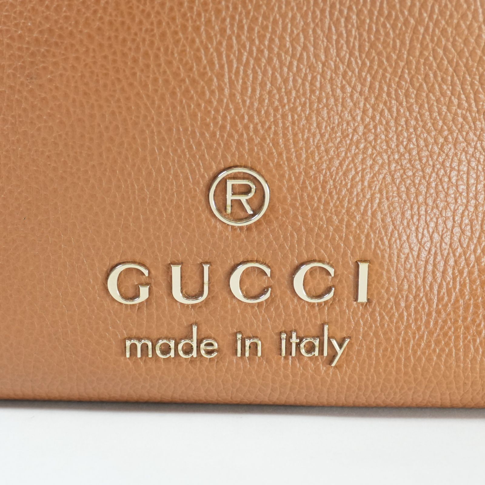 GUCCI グッチ レザー トートバッグ ブラウン 380118 - メルカリ