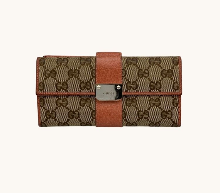GUCCI グッチ GGキャンバス Wホック 長財布 233013 中古 D4 - メルカリ