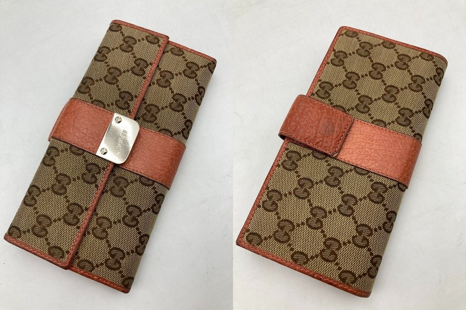 GUCCI グッチ GGキャンバス Wホック 長財布 233013 中古 D4 - メルカリ