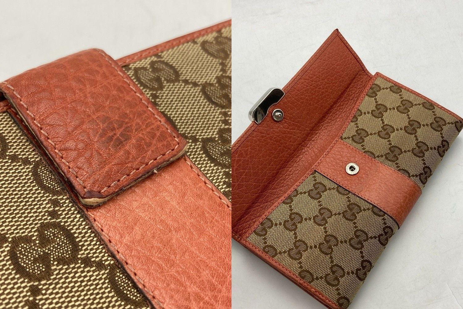 GUCCI グッチ GGキャンバス Wホック 長財布 233013 中古 D4 - メルカリ