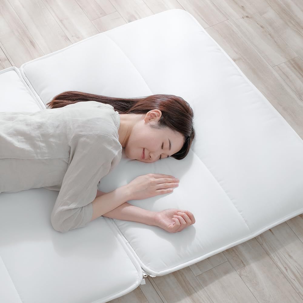 アイリスオーヤマ 洗濯機でまるごと洗える 敷き布団 シングル ループ付き すぐ使える専用洗濯ネット付き ホワイト SKF-WB05-SNpms aa5fb5f3