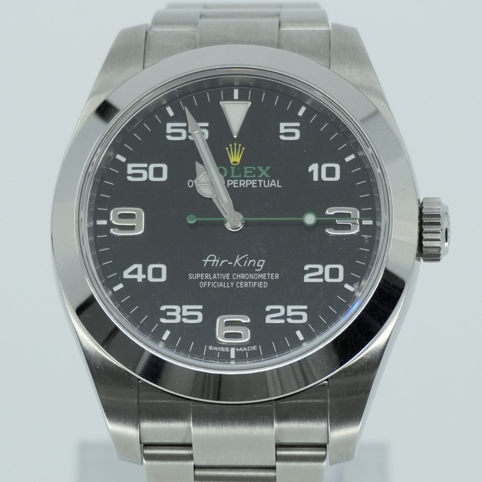 稼働！ROLEX ロレックス 腕時計 エア キング SS AT黒文字盤 116900