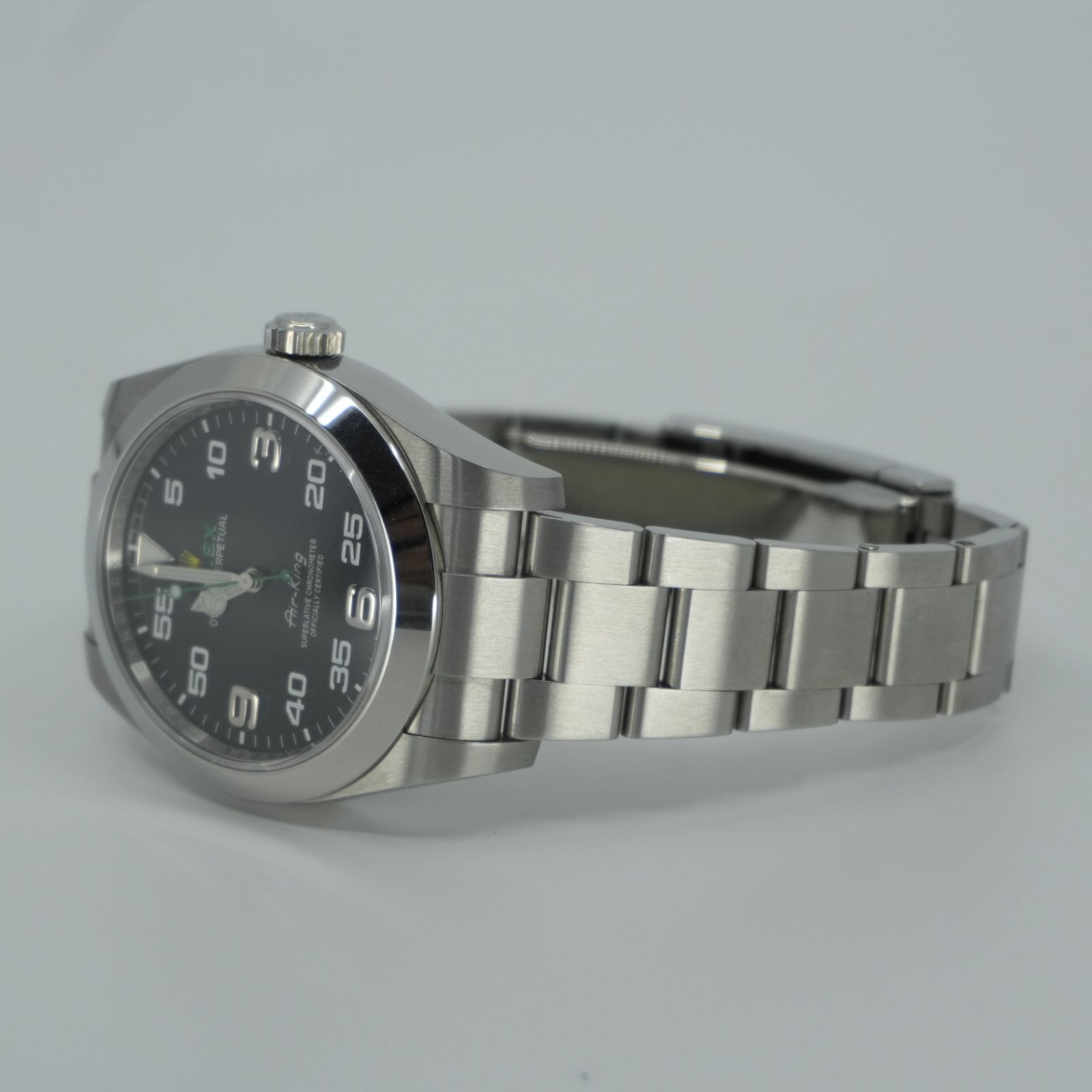 稼働！ROLEX ロレックス 腕時計 エア キング SS AT黒文字盤 116900