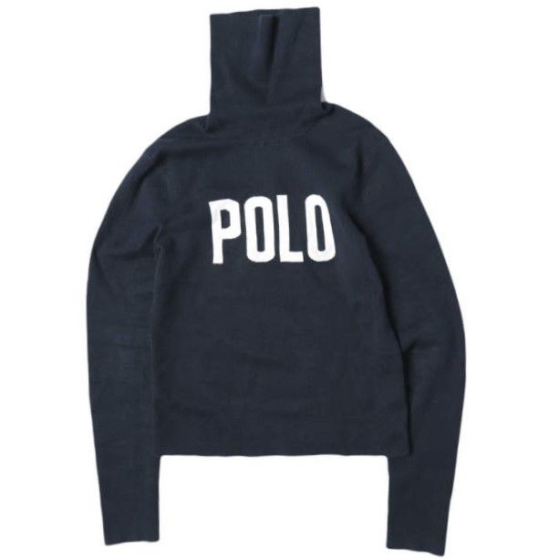 POLO RALPH LAUREN ポロ・ラルフローレン ロゴタートルネックセーター XS NAVY セーター 定価38,500円 ニット トップス g27292