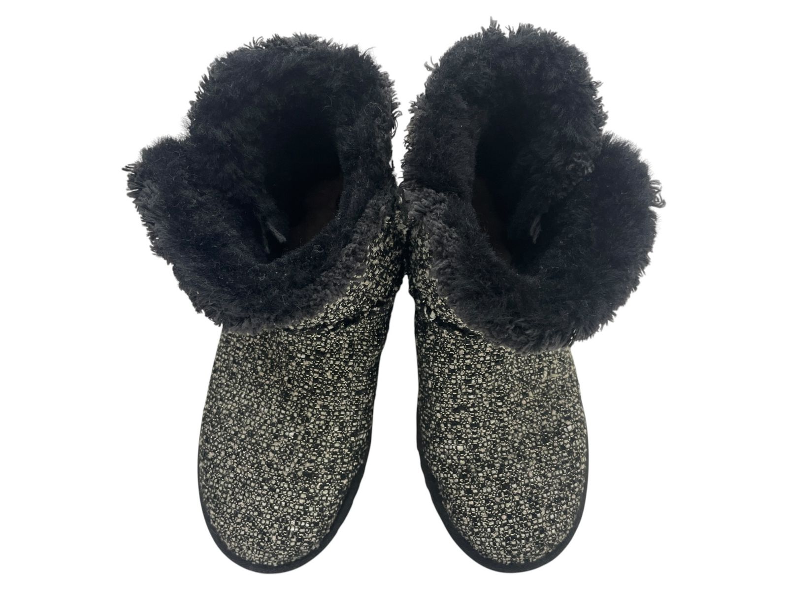 UGG (アグ) ミニ ベイリー ボタン ファンシー ツイード ショートブーツ