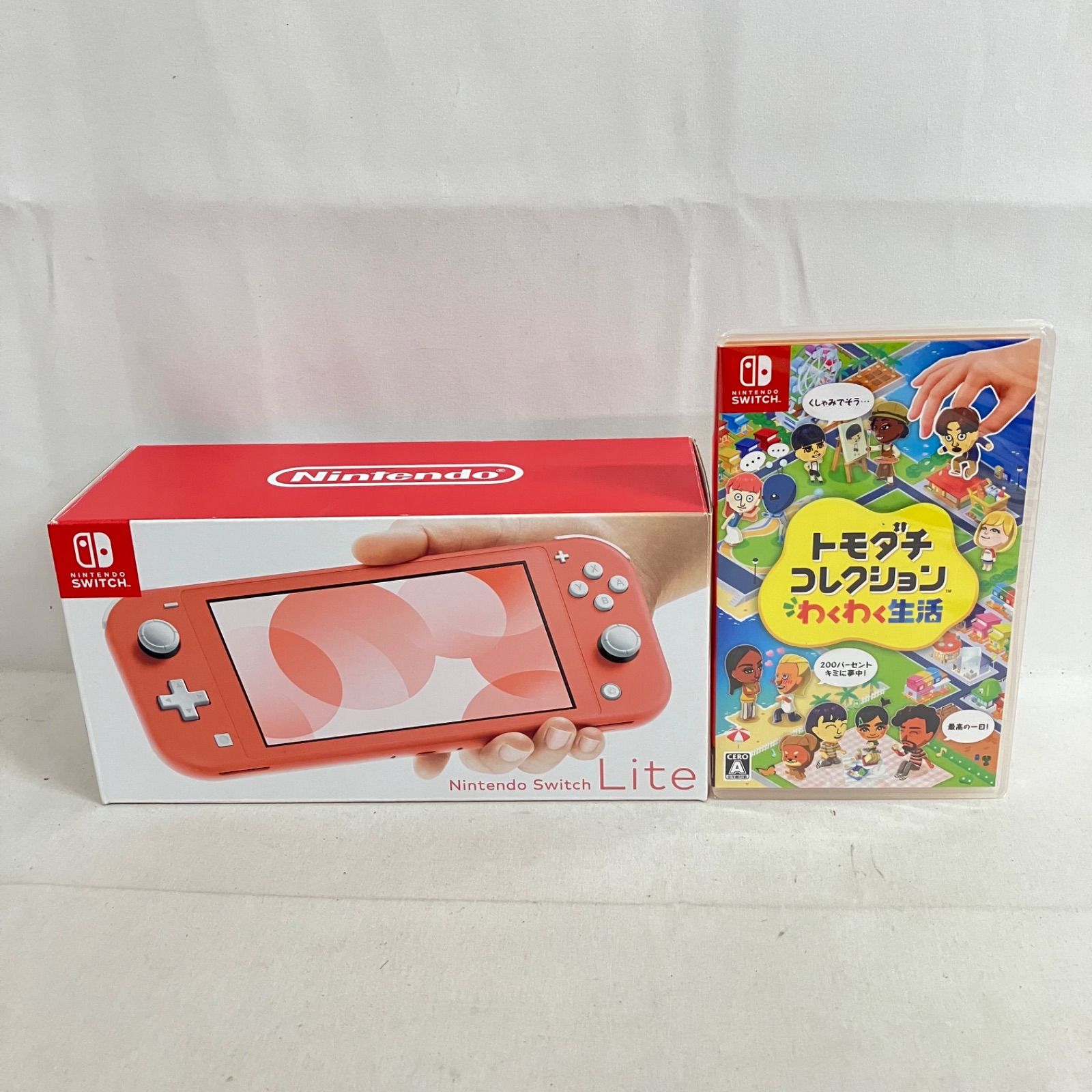 中古 Nintendo Switch lite コーラル ソフト付き 2個セット YD7013 