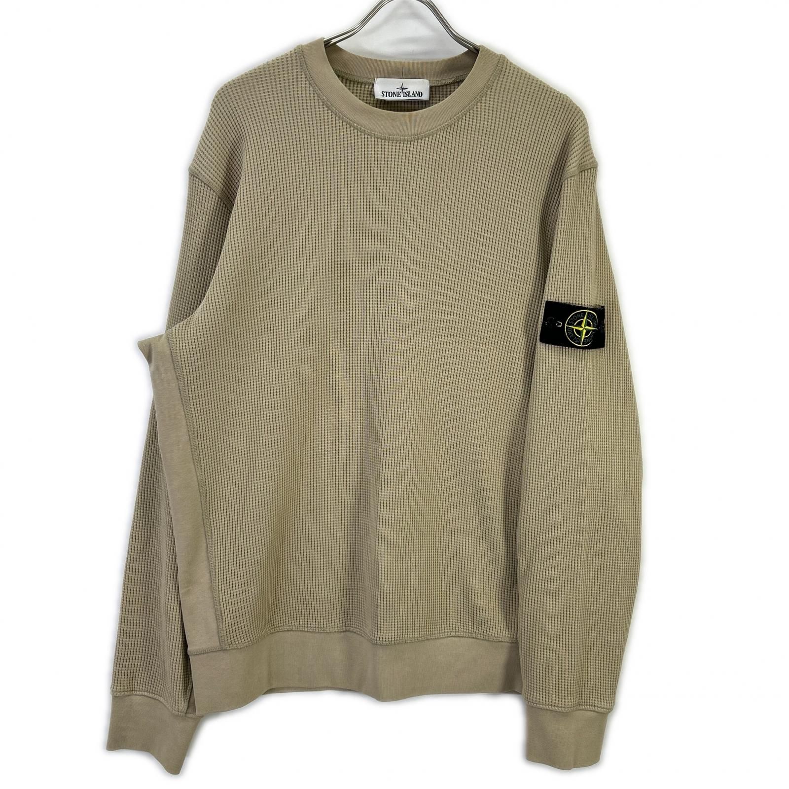 STONE  ストーンアイランド K1S156100008S0044 ベージュ ORGANIC COTTON WAFFLE FLEECE L STONE ISLAND ストーンアイランド K1S156100008S0044 ベージュ ORGANIC