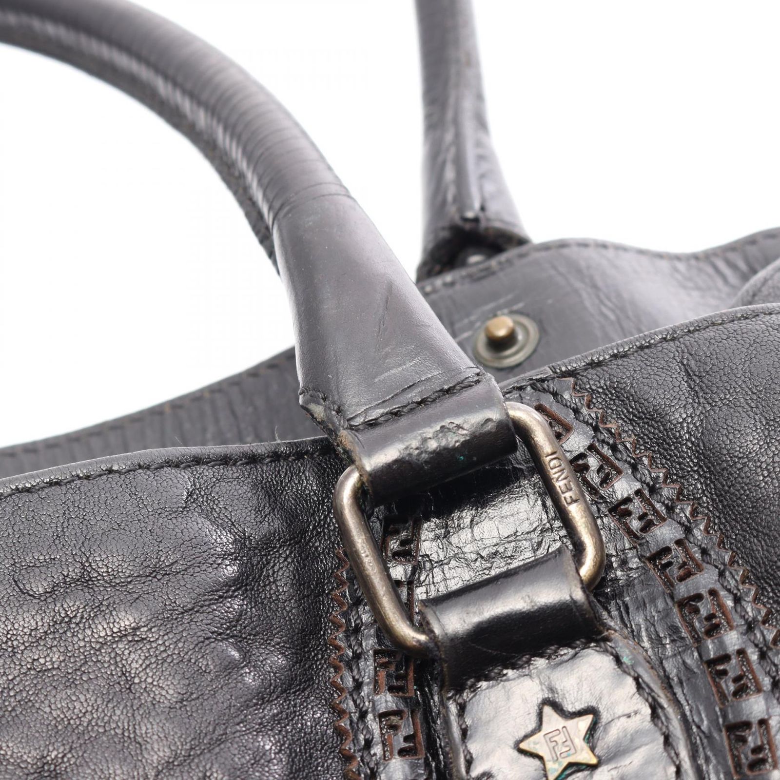 フェンディ FENDI ハンドバッグ エトニコ ブラック レザー エトニコ