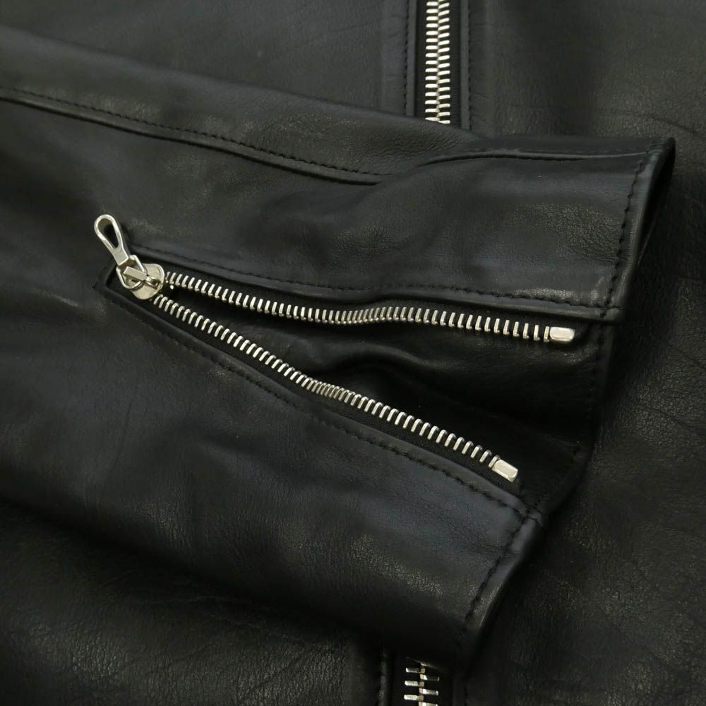 STRUM ストラム STL045-01 OIL CALF LEATHER W-ZIPPER SINGLE RIDERS