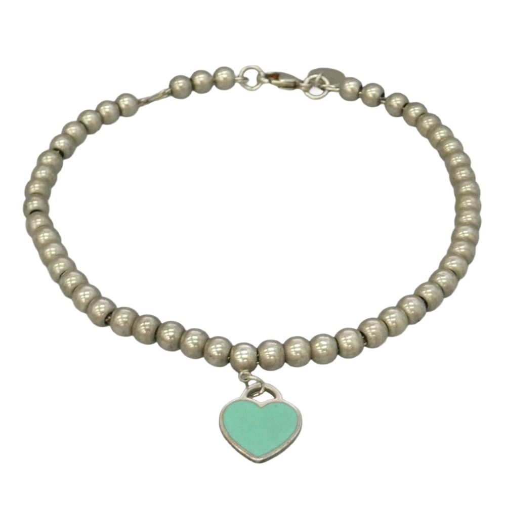 TIFFANY&Co. ティファニー ブルー ハート タグ ビーズ ブレスレット