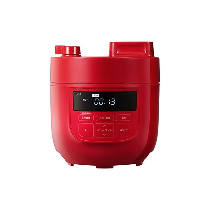 シロカ 2L電気圧力鍋［コンパクト2Lモデル/1台6役（スロー調理付き）] SP-D131 レッド 1 13,116円