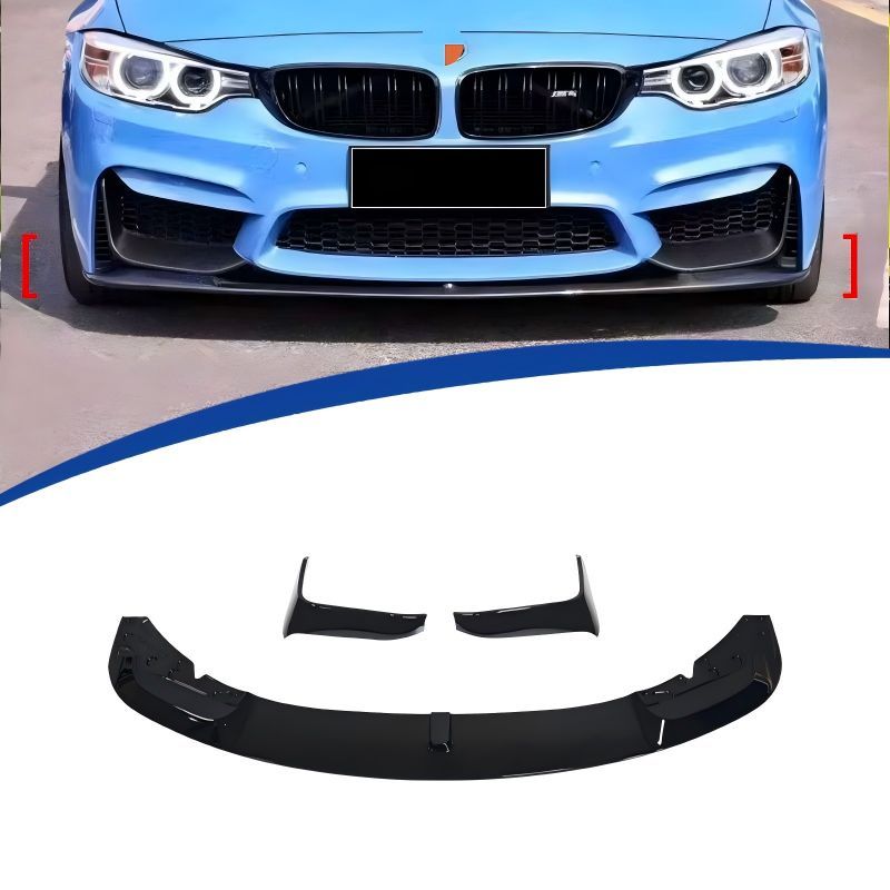 BMW 4シリーズ 4 Series F32 2013-2019年 フロントリップスポイラー 一体成形 ピアノブラック ABS フロント下部 外装アクセント ドレスアップ