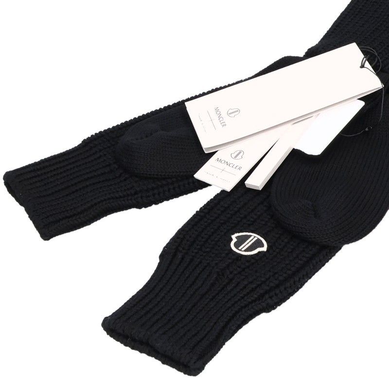 モンクレール ×リックオウエンス Rick Owens  HIKING SOCKS ロゴパッチ リブロングソックス靴下 メンズ L モンクレール ×リックオウエンス Rick Owens HIKING SOCKS ロゴパッチ