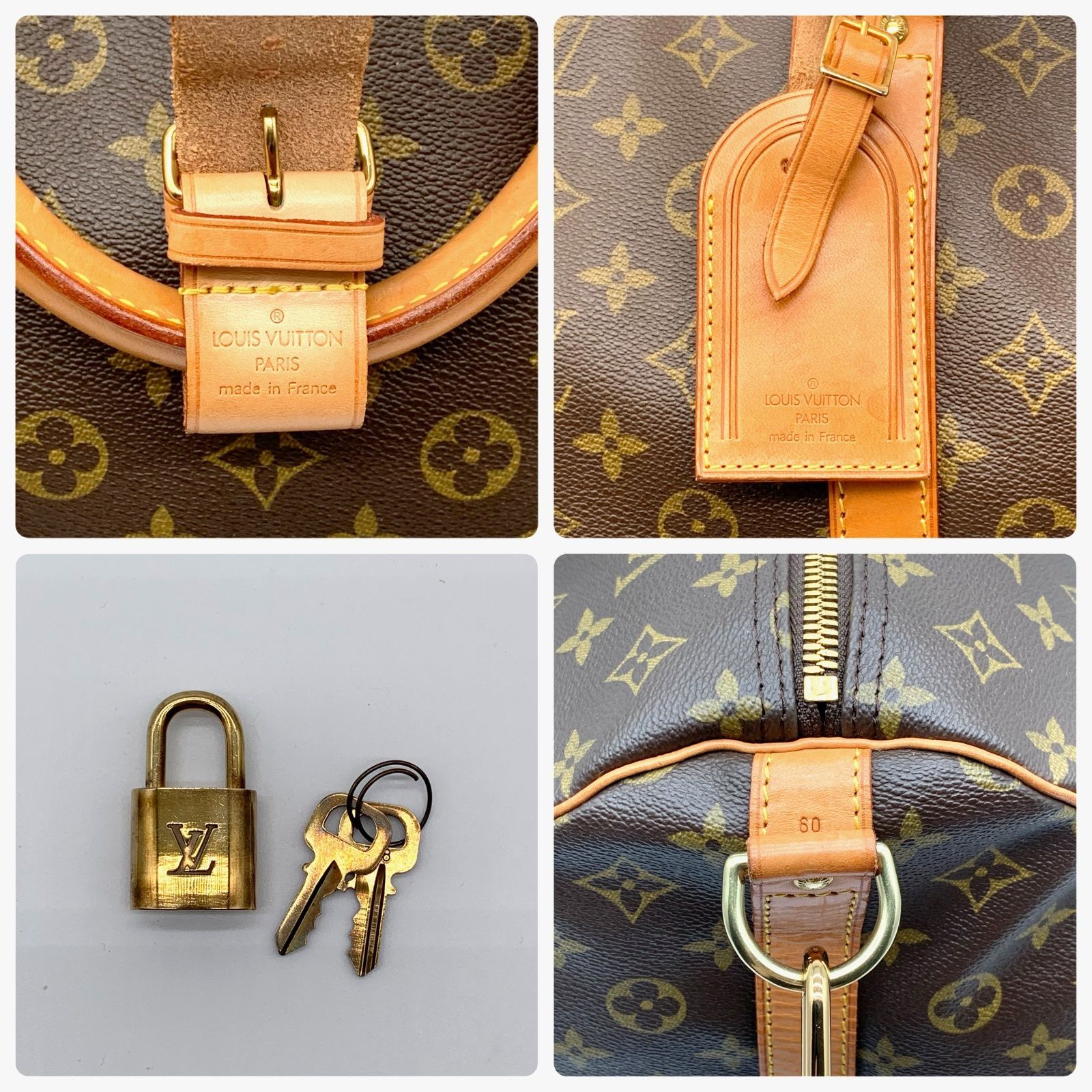 LOUIS VUITTON キーポル・バンドリエール 60 モノグラム ボストン