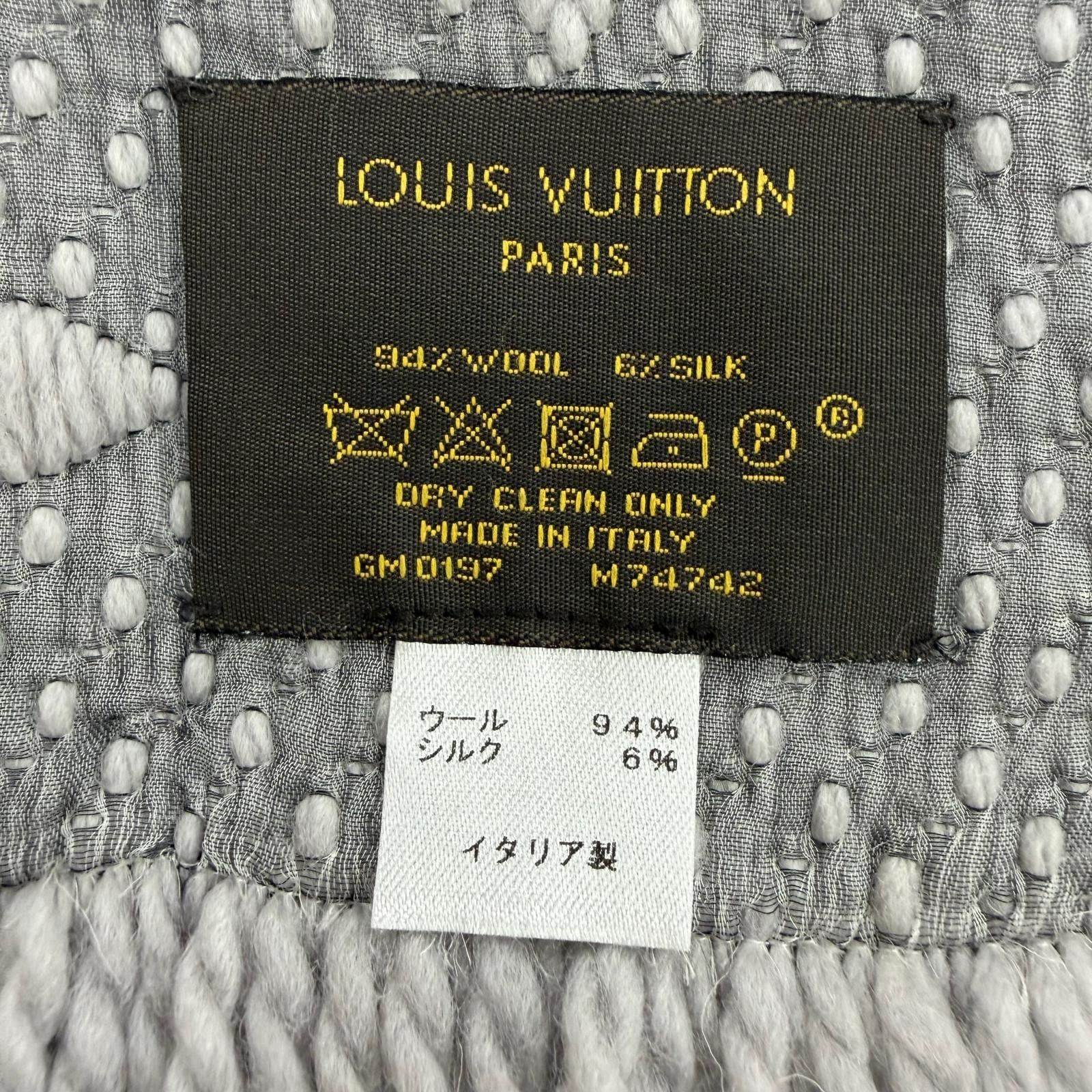 ルイヴィトン エシャルプ ロゴマニア マフラー グリペルル M74742 正規品 美品☆LOUIS VUITTON ルイヴィトン M74742 エシャルプ ロゴマニア