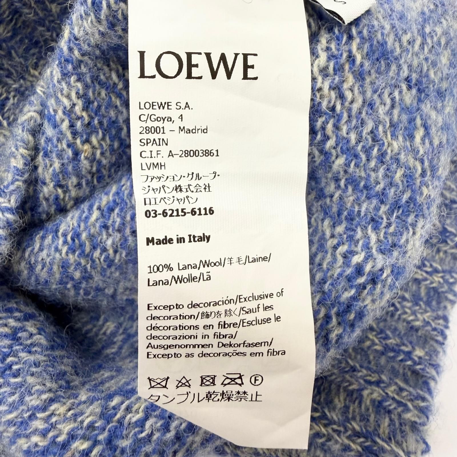 極美品□LOEWE ロエベ H526Y14KFP ウール100％ アナグラム クルー