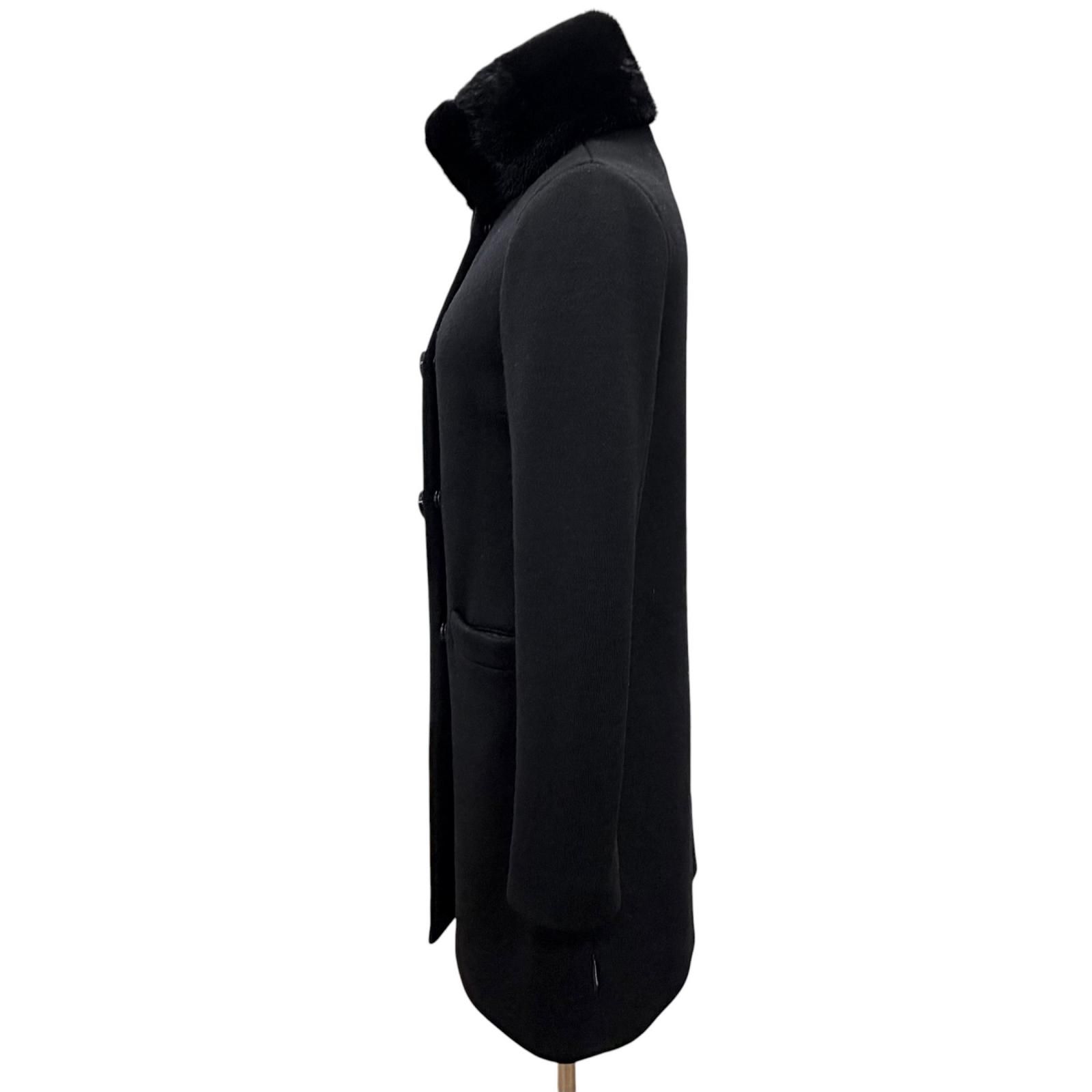 美品△MONCLER モンクレール PREMIERE NOISETTE ウール100％ 襟ミンク