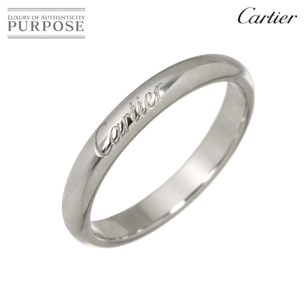カルティエ Cartier 1895 クラシック バンド #52 リング 幅2.9mm Pt