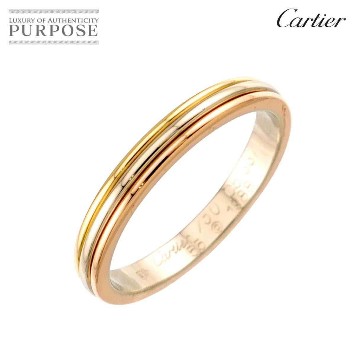 カルティエ Cartier ヴァンドーム #55 リング K18 YG WG PG スリー