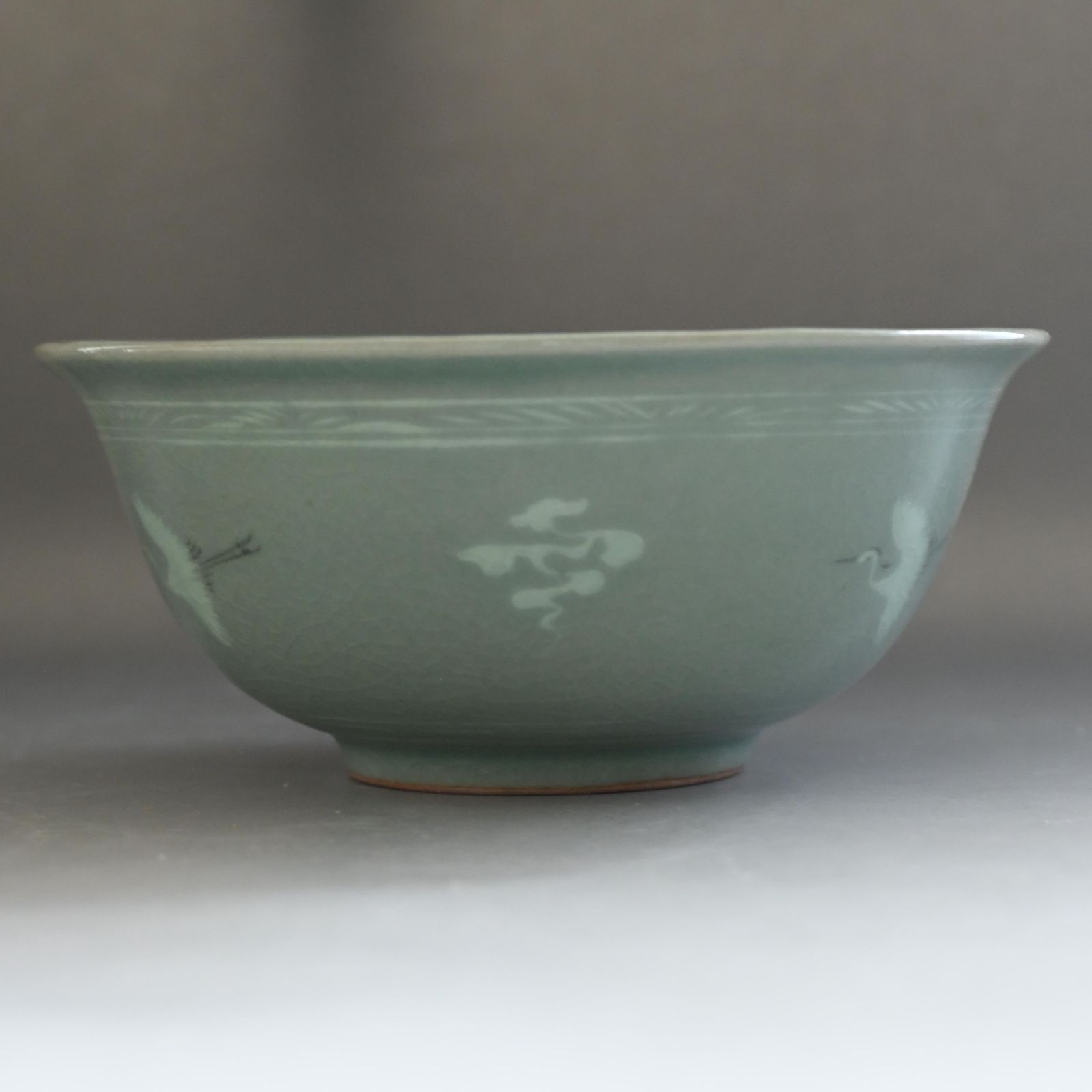 韓国高麗青磁茶碗 流谷窯 鶴文 在銘 茶道具 抹茶碗 合わせ箱付 - メルカリ