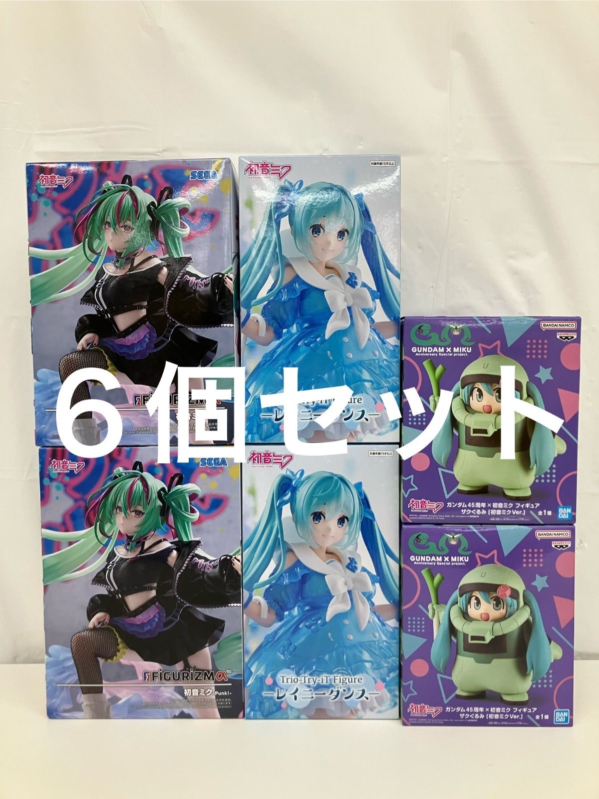 未開封 初音ミク FIGURIZMα Punk 他 フィギュア 3種6個セット LF7125