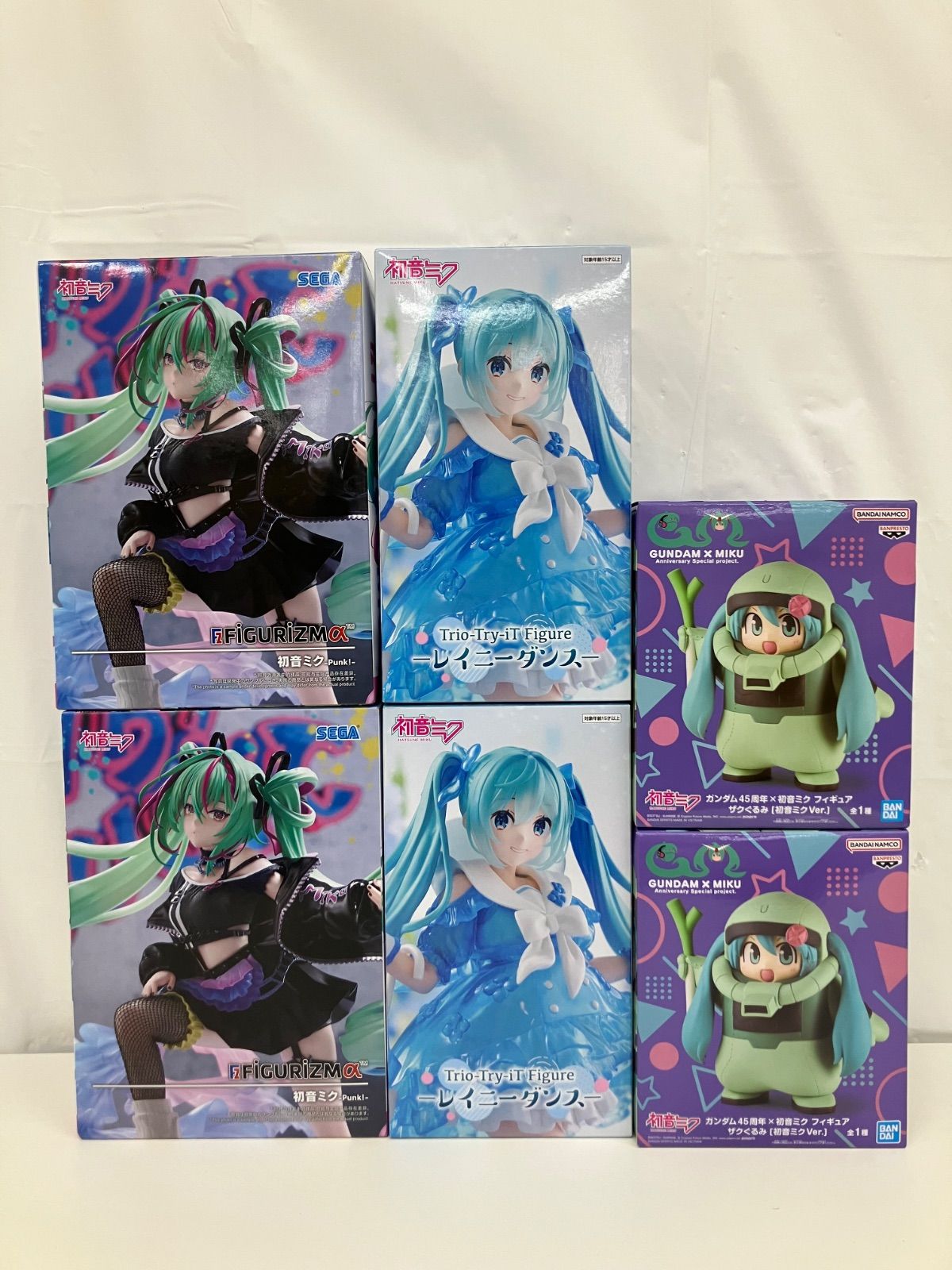 未開封 初音ミク FIGURIZMα Punk 他 フィギュア 3種6個セット LF7125