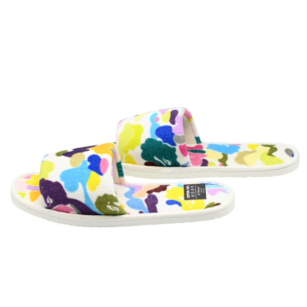 A Bathing Ape ア ベイシングエイプ 初期 マルチカモ コットン スリッパ ルームシューズ マルチカラー K2607-k027 A Bathing Ape ア ベイシングエイプ 初期 マルチカモ コットン スリッパ ルームシューズ マルチカラー K2607-k027
