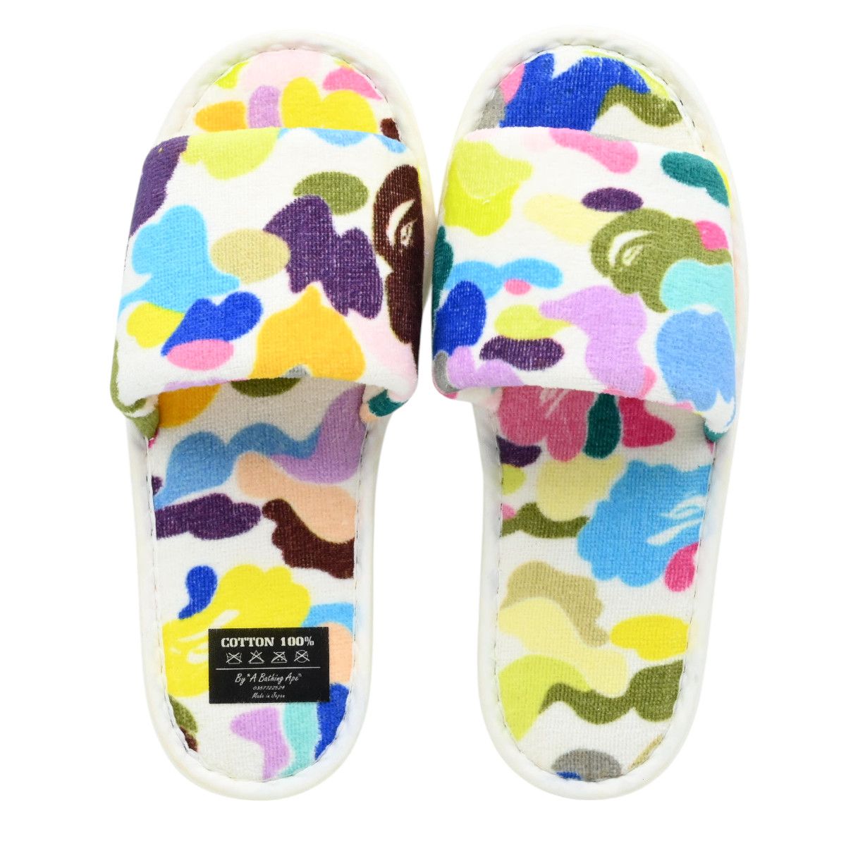 A Bathing Ape ア ベイシングエイプ 初期 マルチカモ コットン スリッパ ルームシューズ マルチカラー K2607-k027 A Bathing Ape ア ベイシングエイプ 初期 マルチカモ コットン スリッパ ルームシューズ マルチカラー K2607-k027