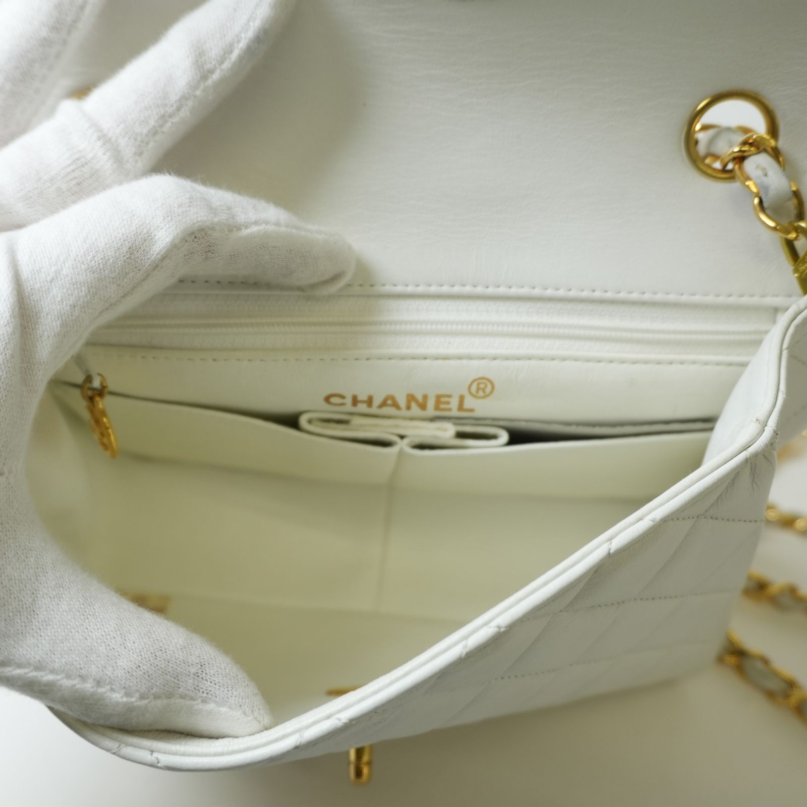CHANEL シャネル ミニマトラッセ20 ラムスキン シングルフラップ