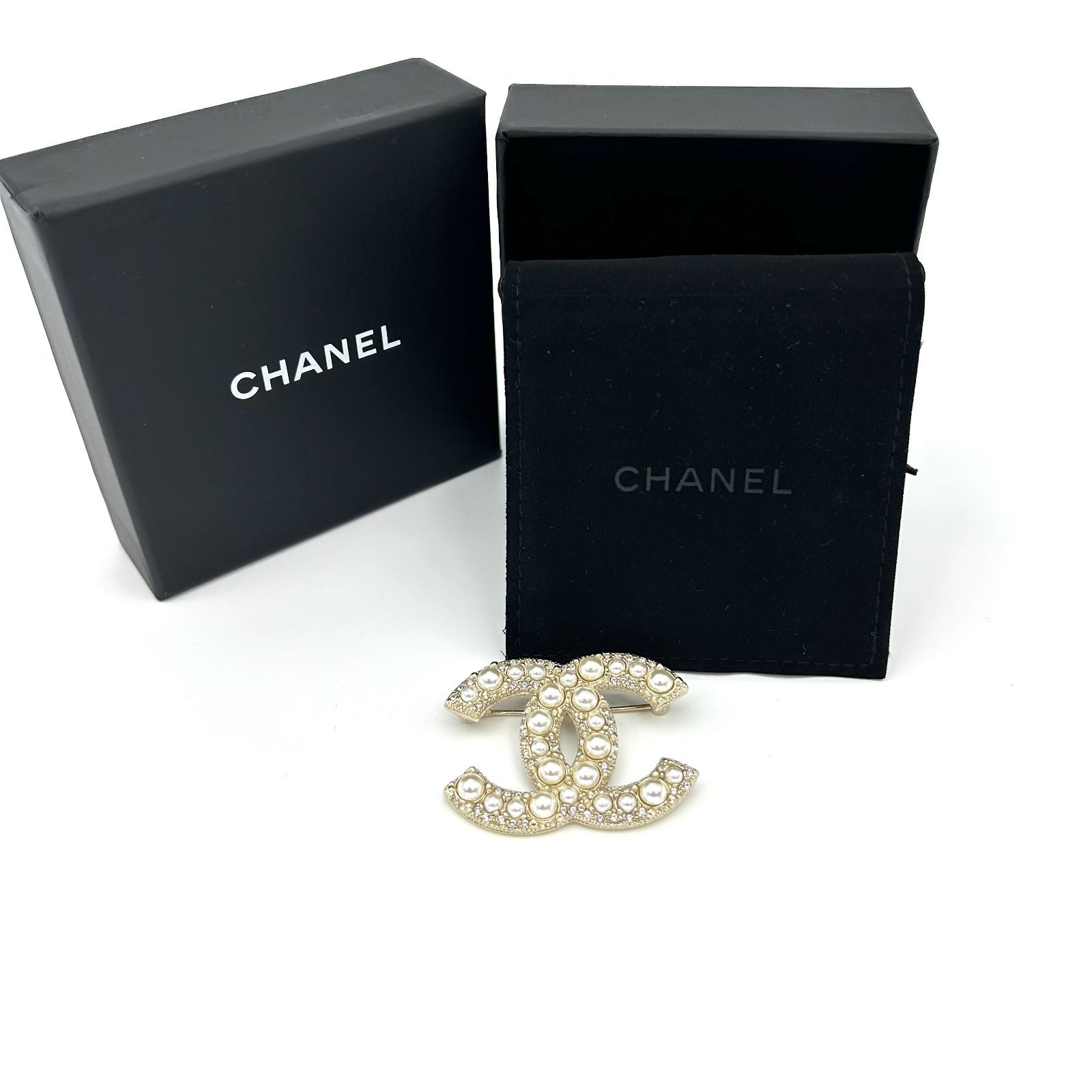 CHANEL シャネル ココマーク F22V パール フェイクパール ゴールド GP