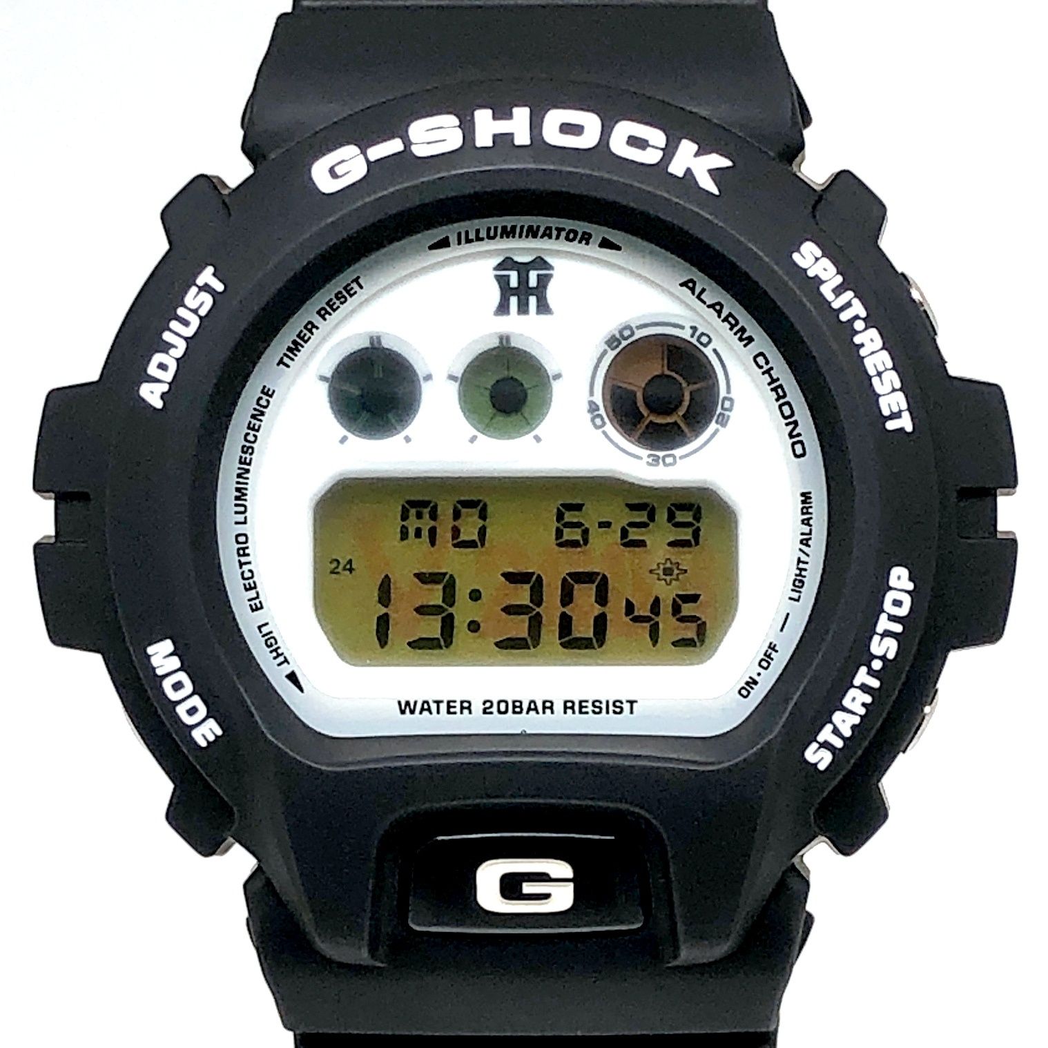 G-SHOCK ジーショック DW-6900BHTGV-9 阪神タイガース 2003年 優勝記念 コラボモデル ブラック×ホワイト 2003年12月発売 G-SHOCK ジーショック DW-6900BHTGV-9 阪神タイガース 2003年 優勝記念