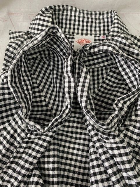中古】DANTON ﾀﾞﾝﾄﾝ ｼｬﾝﾌﾞﾚｰｼｬﾂﾜﾝﾋﾟｰｽ 半袖 ｷﾞﾝｶﾞﾑﾁｪｯｸ JD-3510 TRD-NA