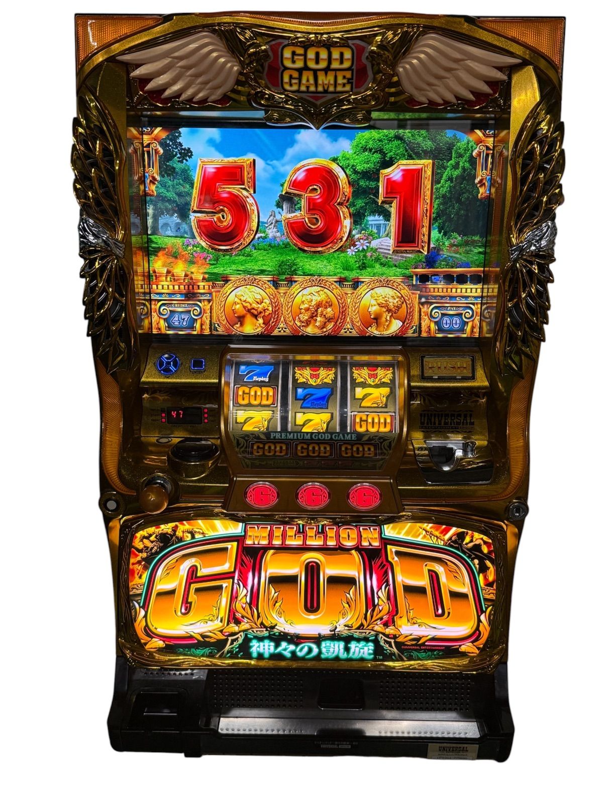 引取り限定 ミリオンゴッド-神々の凱旋- 5号機 スロット パチスロ 実機