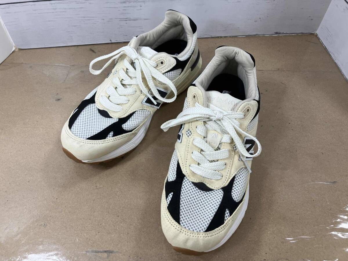 new balance ニューバランス U993WS スニーカー 白／オフ白／黒 26cm 通年