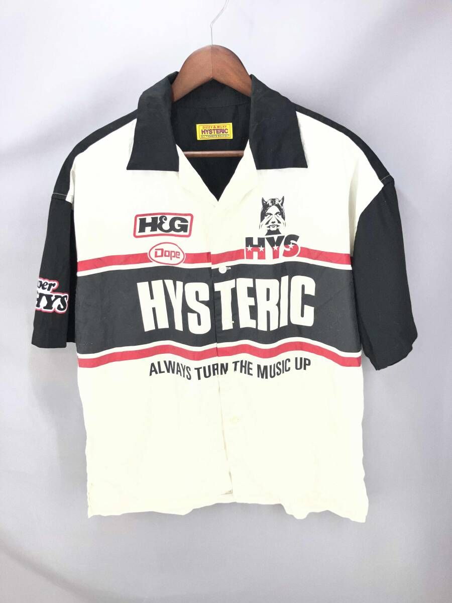 ポロシャツ HYSTERIC GLAMOUR 半袖 ホワイト L db14 HYSTERIC GLAMOUR