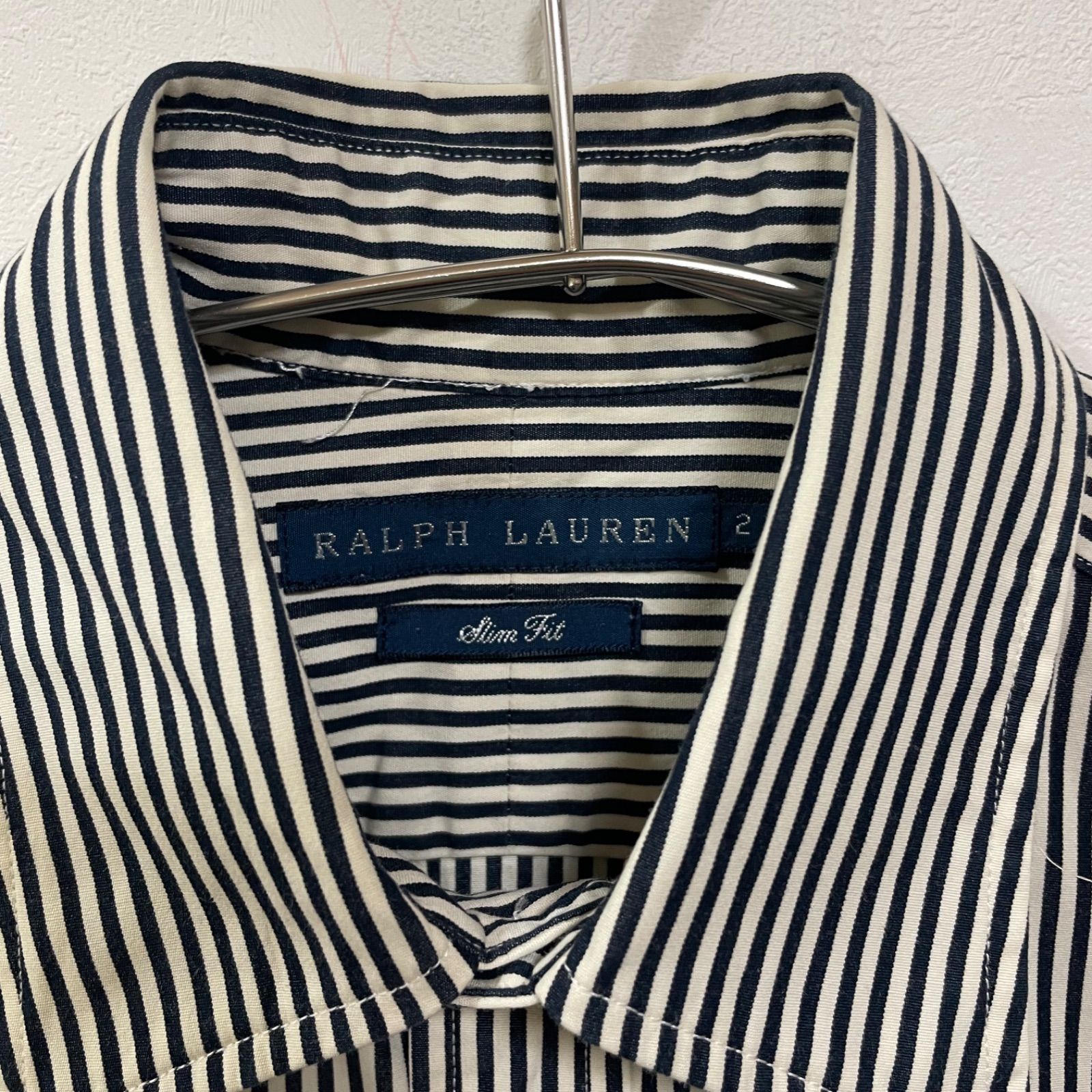 Ralph Lauren ラルフローレン スリムフィット ストライプ 長袖シャツ 