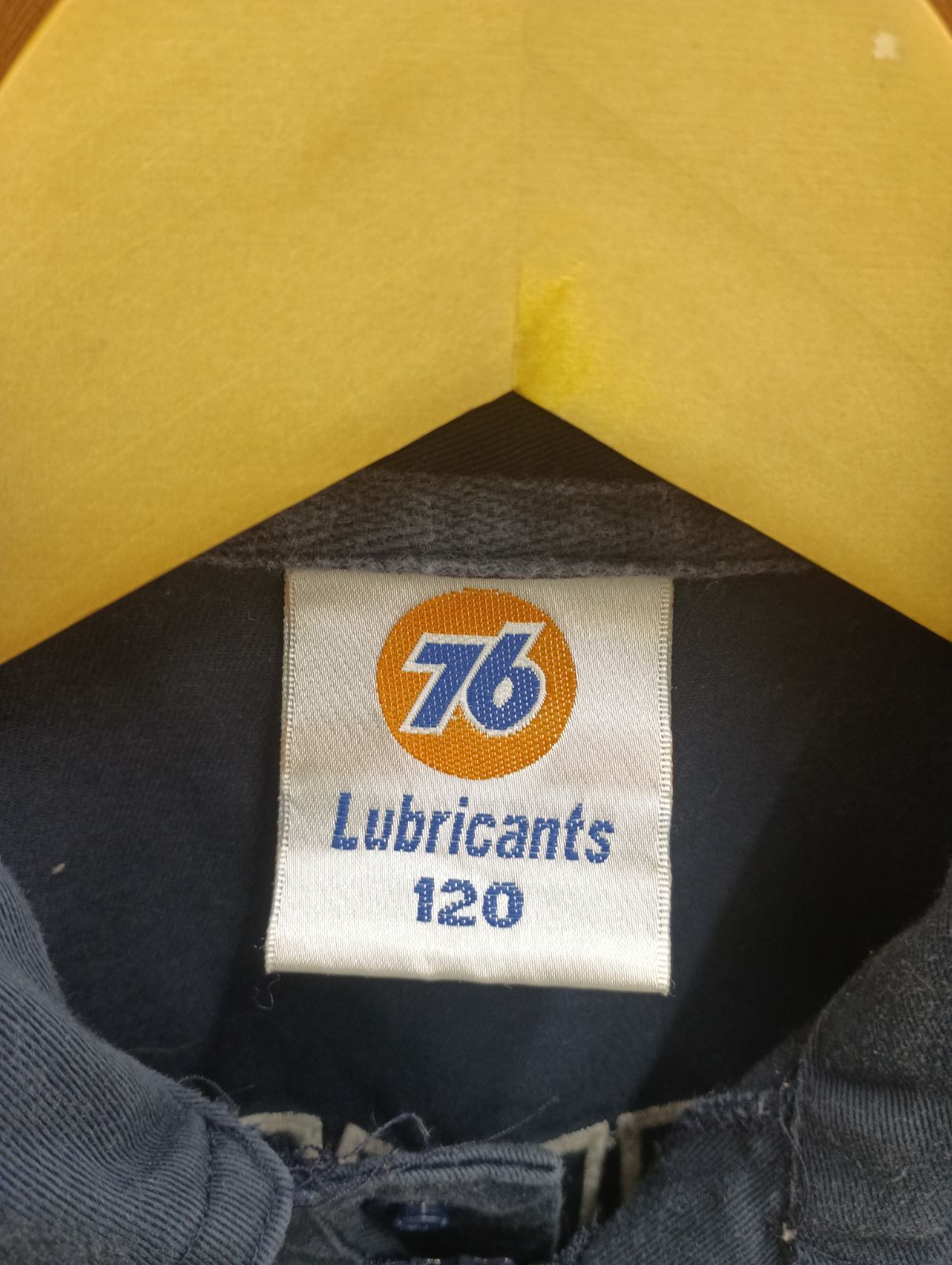 76 Lubricants キッズ つなぎ 120 ネイビー オーバーオール ワッペン