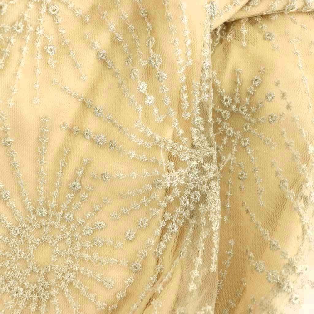タダシショージ TADASHI SHOJI 刺繍オーガンジーノースリーブドレス